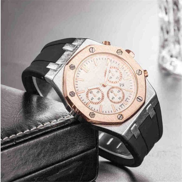 mens luxe watches stainless steel clock dial sapphire quartz rubber strap watch for men gold sport casual wristwatches 15, Slivery;brown
mens luxe watches stainless steel clock dial sapphire quartz rubber strap watch for men gold sport casual wristwatches 15, Slivery;brown