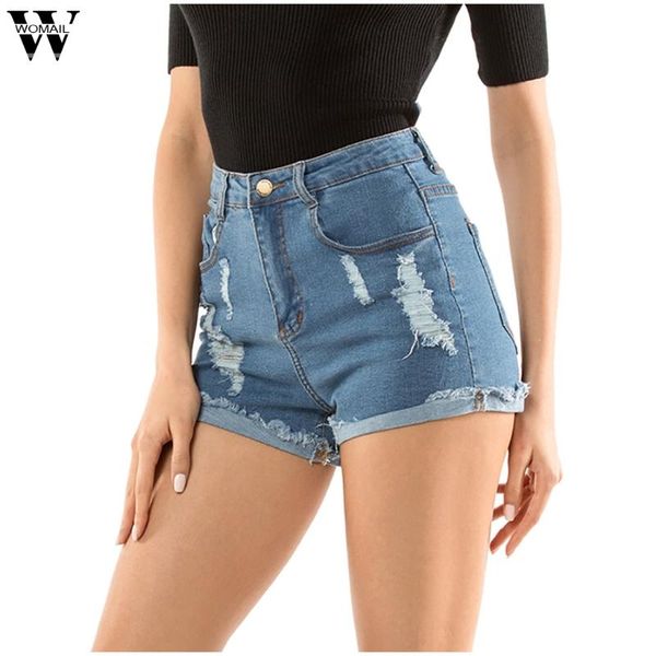 2020 ление екђалне джин женкие иние модне мини бѬки кнопка вока али Blue