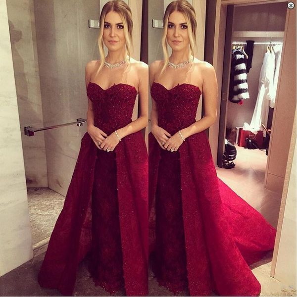 2019 new fashion sweetheart a-line lace formal evening pageant gowns for women long graduation dresses burgundy detachable prom dress trains, Black
2019 new fashion sweetheart a-line lace formal evening pageant gowns for women long graduation dresses burgundy detachable prom dress trains, Black