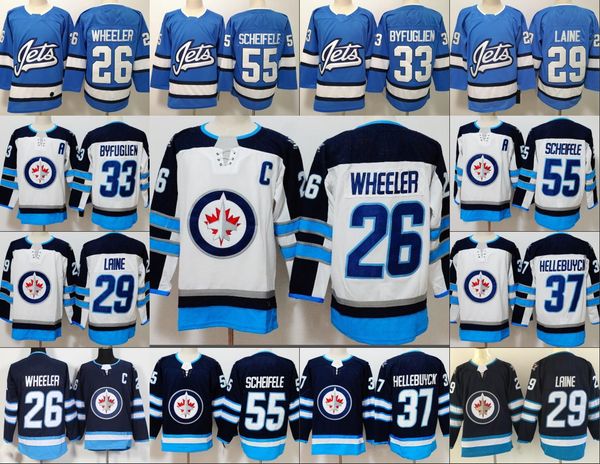 men's 37 connor hellebuyck 33 dustin byfuglien winnipeg jets jersey 26 blake wheeler patrik laine mark scheifele hockey stitched jersey, Black;red 
men's 37 connor hellebuyck 33 dustin byfuglien winnipeg jets jersey 26 blake wheeler patrik laine mark scheifele hockey stitched jersey, Black;red
