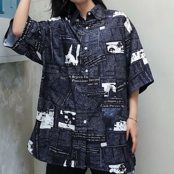 womens blouses ladies summer loose casual plus size female harajuku print short sleeve shirts, White
womens blouses ladies summer loose casual plus size female harajuku print short sleeve shirts, White