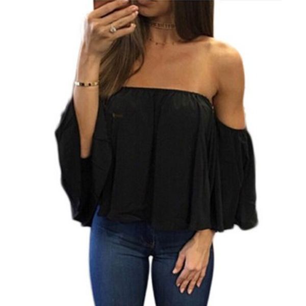 fashion women off shoulder blouse long sleeve pullover casual blouse hals langarm chiffon schulter chiffon, White
fashion women off shoulder blouse long sleeve pullover casual blouse hals langarm chiffon schulter chiffon, White