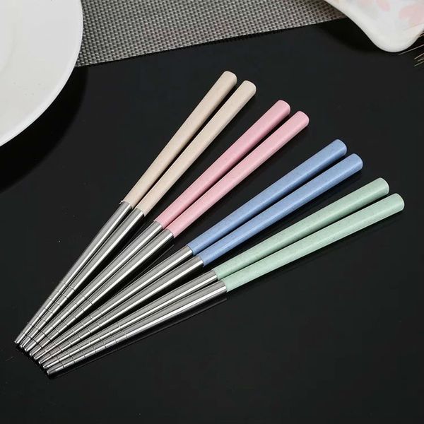 304 stainless steel chinese chopsticks wheat straw portable travel chopsticks reusable food sticks for sushi food
304 stainless steel chinese chopsticks wheat straw portable travel chopsticks reusable food sticks for sushi food