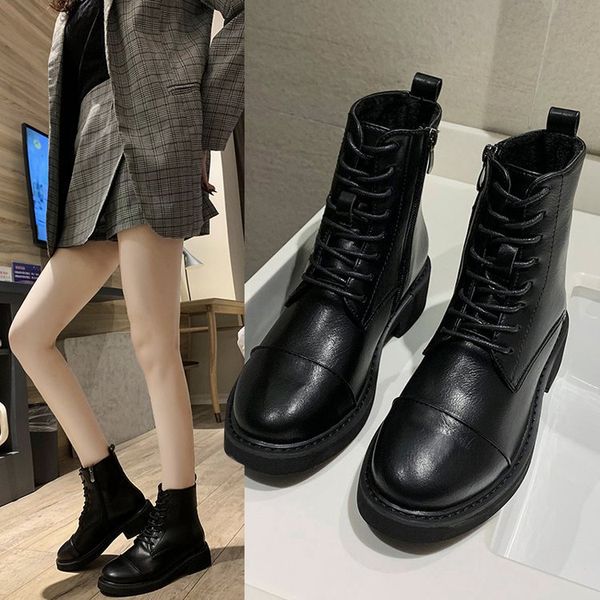 women's boots autumn shoes lace up booties ladies boots-women low heels booties round toe luxury designer winter footwear, Black
women's boots autumn shoes lace up booties ladies boots-women low heels booties round toe luxury designer winter footwear, Black
