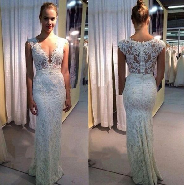 hollow back wedding gown dresses v neck see through mermaid lace applique beaded crystal long wedding bridal gowns plus size, White
hollow back wedding gown dresses v neck see through mermaid lace applique beaded crystal long wedding bridal gowns plus size, White