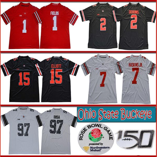 american ncaa ohio state buckeye 150th patch jersey justin fields jk dobbins 15 elliott dwayne haskins jr. nick bosa football jersyes, Black;red
american ncaa ohio state buckeye 150th patch jersey justin fields jk dobbins 15 elliott dwayne haskins jr. nick bosa football jersyes, Black;red