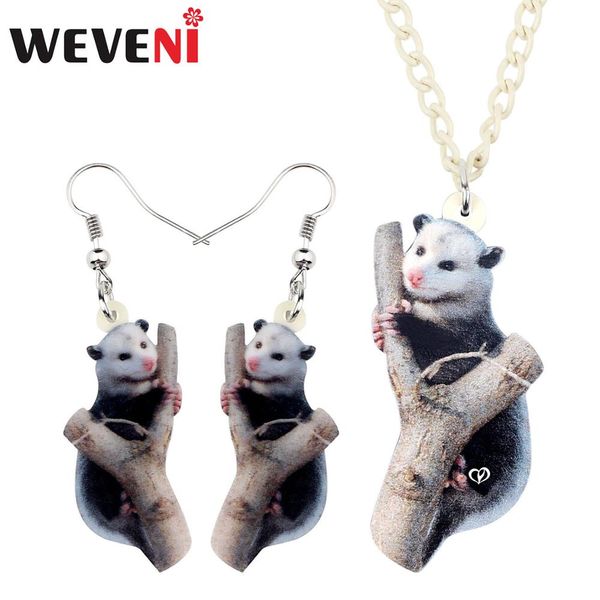 weveni acrylic latin america possum mouse necklace earrings jewelry sets wild animal teens girls novelty charms gift accessory, Silver
weveni acrylic latin america possum mouse necklace earrings jewelry sets wild animal teens girls novelty charms gift accessory, Silver