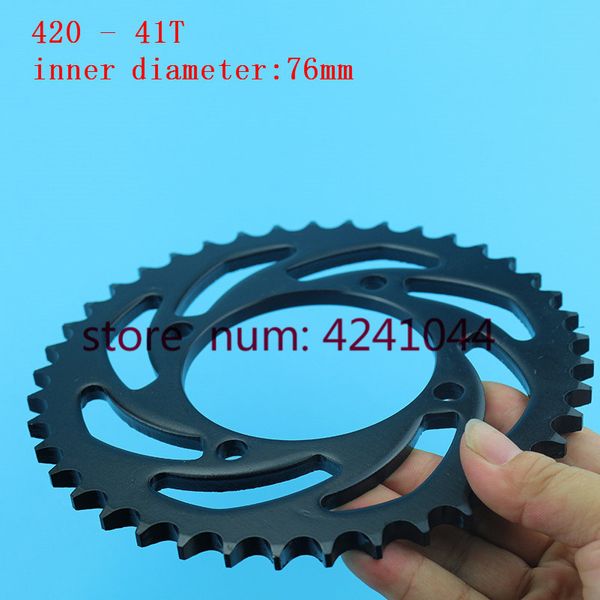 black 420 428 chain rear sprocket 41t tooth 76mm for dirt pit bike atv quad go gart bike 50cc-160cc motocross
black 420 428 chain rear sprocket 41t tooth 76mm for dirt pit bike atv quad go gart bike 50cc-160cc motocross