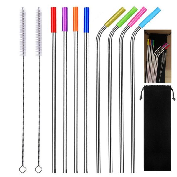 stainless steel drinking straws set with silicone tip cover 10.5 inch straws with cleaning brushes for 30oz 20oz bar 10pcs/set fa2165
stainless steel drinking straws set with silicone tip cover 10.5 inch straws with cleaning brushes for 30oz 20oz bar 10pcs/set fa2165
