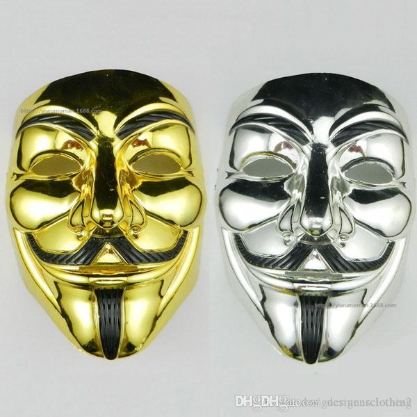 pvc halloween v word electroplating mask cosplay costume movie stars party stage mask, Silver
pvc halloween v word electroplating mask cosplay costume movie stars party stage mask, Silver