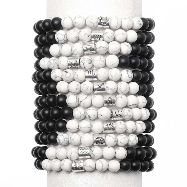 amazon exploded natural stone beads bracelet frosted white turquoise bracelet 8 mm beads 12 constellation, Golden;silver
amazon exploded natural stone beads bracelet frosted white turquoise bracelet 8 mm beads 12 constellation, Golden;silver