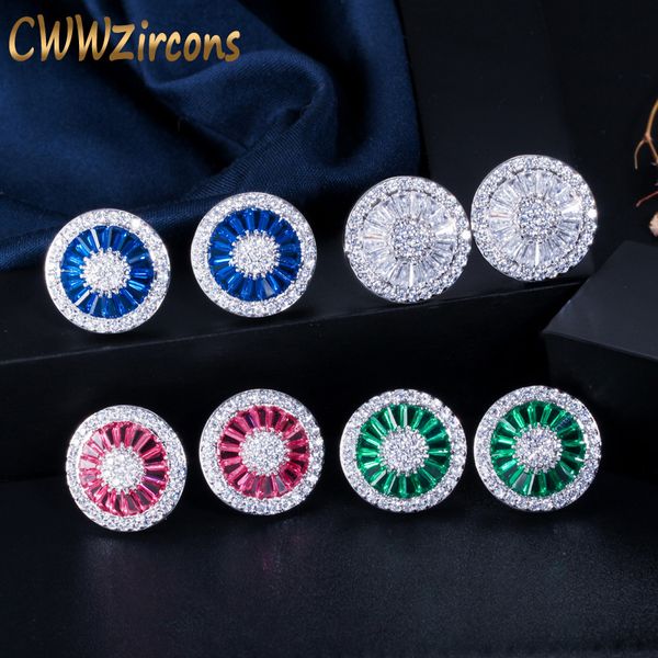 cwwzircons noble romantic dark blue crystal jewelry luxury round cubic zircon wedding stud earrings for women party gift cz108, Golden
cwwzircons noble romantic dark blue crystal jewelry luxury round cubic zircon wedding stud earrings for women party gift cz108, Golden