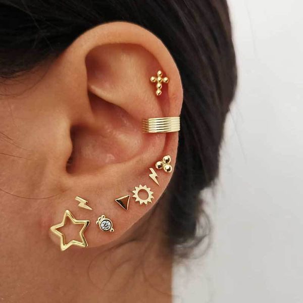 geometric hollow five-pointed star cross crystal gold drop earrings for women boho vintage earring set female jewelry, Silver
geometric hollow five-pointed star cross crystal gold drop earrings for women boho vintage earring set female jewelry, Silver
