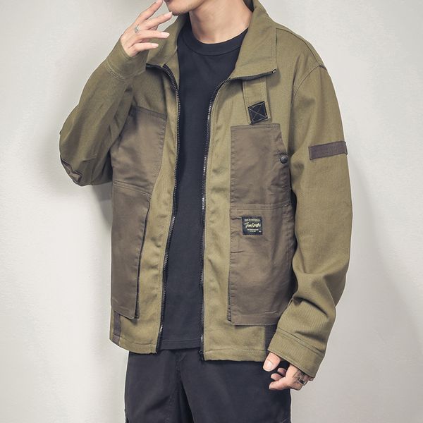 bomber jacket men 100% cotton patchwork denim jackets japanese outerwear coats spring autumn male hip hop jackets coat, Black;brown
bomber jacket men 100% cotton patchwork denim jackets japanese outerwear coats spring autumn male hip hop jackets coat, Black;brown