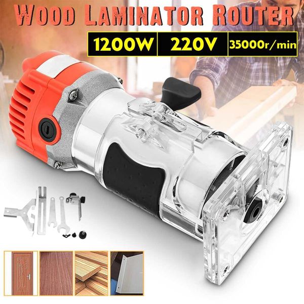 electric wood trimmer laminator 1200w 220v 35000r/min router joiners tool set aluminum+plastic 6.35mm collet diameter waterproof
electric wood trimmer laminator 1200w 220v 35000r/min router joiners tool set aluminum+plastic 6.35mm collet diameter waterproof