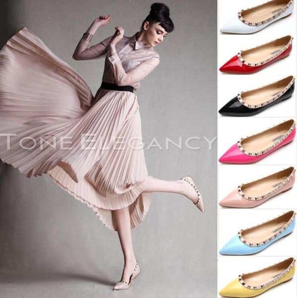 2019 brand genuine leather ladies shoes europe and america rivets fashion women shoes high-end flat single shoes multi-color optional, Black
2019 brand genuine leather ladies shoes europe and america rivets fashion women shoes high-end flat single shoes multi-color optional, Black