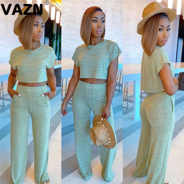 vazn chic ladies slim elegant female set 2020 solid green color 2 piece sets night club casual short sleeve full pants sets, White
vazn chic ladies slim elegant female set 2020 solid green color 2 piece sets night club casual short sleeve full pants sets, White