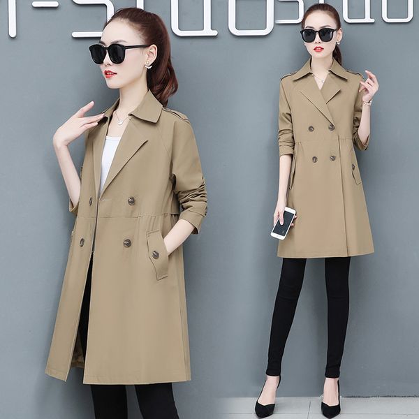 pring autumn coat new khaki windbreaker coats female long sleeve ladies coats large size clothing for women long trench, Tan;black
pring autumn coat new khaki windbreaker coats female long sleeve ladies coats large size clothing for women long trench, Tan;black