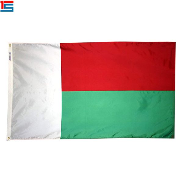 digital printing madagascar flag 90 x 150 cm polyester national country flag banner with two grommets 
digital printing madagascar flag 90 x 150 cm polyester national country flag banner with two grommets