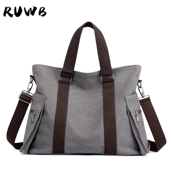 ruwb korean style handbags women bags canvas casual hobo handbag ladies travel tote bag 2020 women shoulder bags
