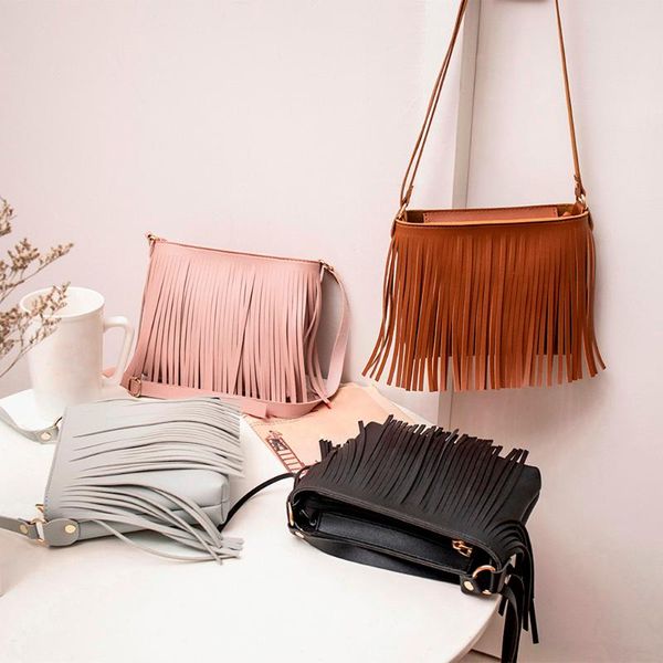 fashion 2020 new women solid colour shoulder bag casual female retro tassel purse new product messenger mobile phone bag #t1p
fashion 2020 new women solid colour shoulder bag casual female retro tassel purse new product messenger mobile phone bag #t1p