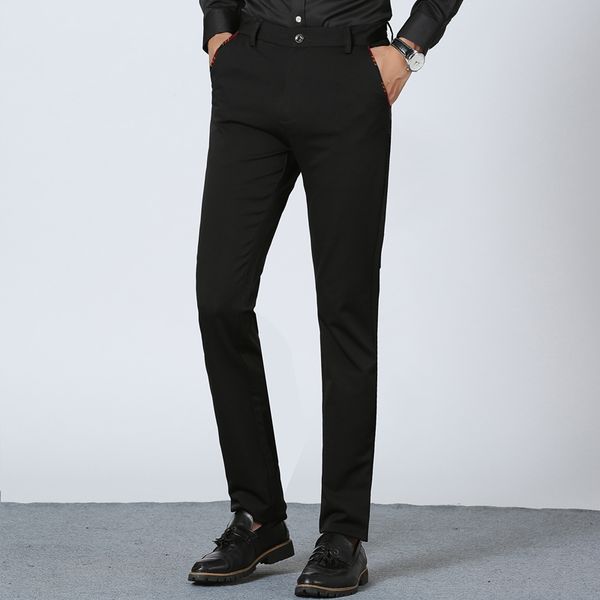 brand business casual pants men slim fit mid dress suit full length perfume stretch office wedding mens trousers, Black
brand business casual pants men slim fit mid dress suit full length perfume stretch office wedding mens trousers, Black