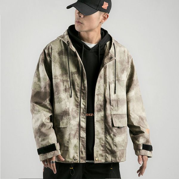 autumn new ins camouflage printed cardigan hooded jacket men's casual cotton jacket fashion top, Black;brown
autumn new ins camouflage printed cardigan hooded jacket men's casual cotton jacket fashion top, Black;brown