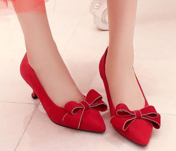 2019 suede bowknot women's shoes in spring and autumn with new style high heel fine heel pointed end, Black
2019 suede bowknot women's shoes in spring and autumn with new style high heel fine heel pointed end, Black