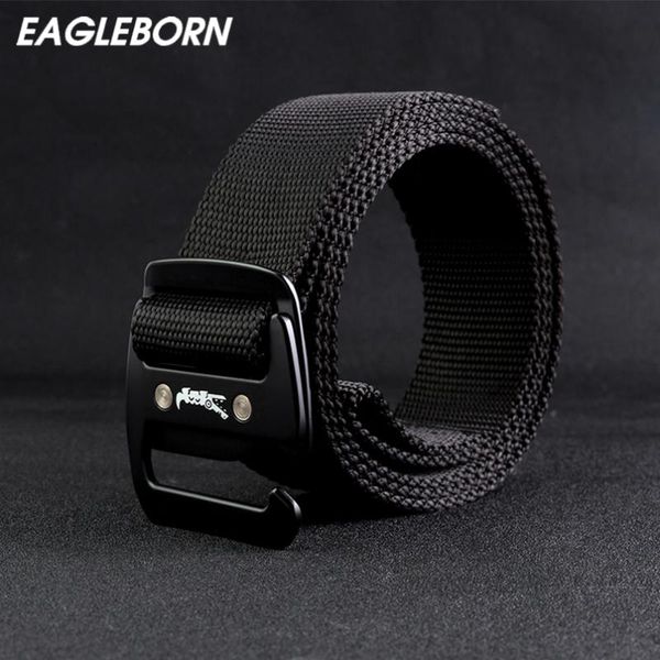 eagleborn men's 2020 new brand metal steel buckle belt quality canvas elastic belts waistband casual men, Black;brown
eagleborn men's 2020 new brand metal steel buckle belt quality canvas elastic belts waistband casual men, Black;brown