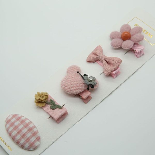 cute baby child hair clip set princess bow bangs hair clip accessories, Slivery;white