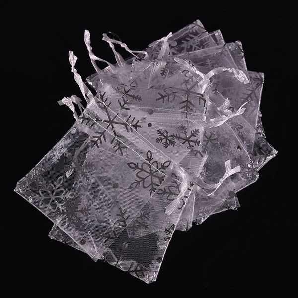 100pcs christmas snowflake print white drawable organza bags 7x9 cm wedding gift bags, jewelry pouches,small candy bags
100pcs christmas snowflake print white drawable organza bags 7x9 cm wedding gift bags, jewelry pouches,small candy bags