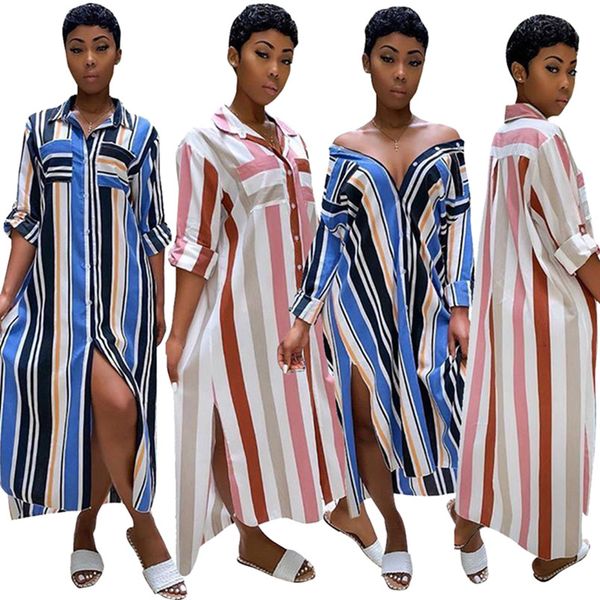 women casual shirt dresses summer clothes striped print pocket split new sell lapel neck 1/2 sleeve loose fashion dress plus size s-3xl356, Black;gray
women casual shirt dresses summer clothes striped print pocket split new sell lapel neck 1/2 sleeve loose fashion dress plus size s-3xl356, Black;gray