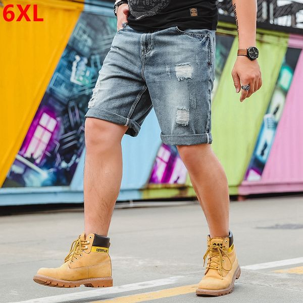 large size knee length hole man big size summer thin section shorts tide summer shorts, White;black
large size knee length hole man big size summer thin section shorts tide summer shorts, White;black