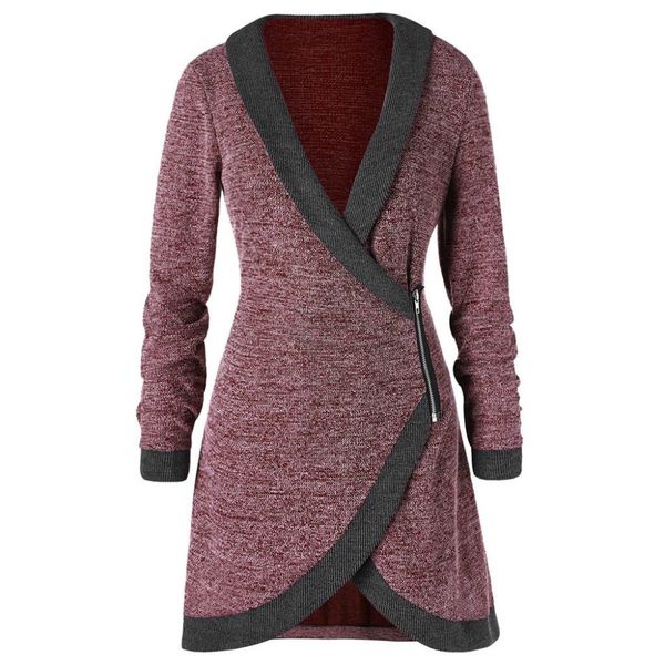 new fashion women autumn knitted long coat solid shawl collar contrast trim side zipper cardigan maglioni donna, White;black
new fashion women autumn knitted long coat solid shawl collar contrast trim side zipper cardigan maglioni donna, White;black