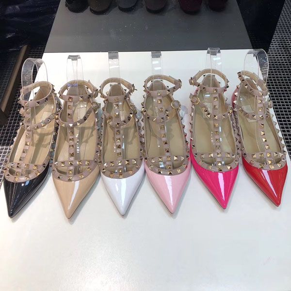2019 new luxury fashion designer shoes rivets high heel ladies sandals leather pointed six color dress shoes, Black
2019 new luxury fashion designer shoes rivets high heel ladies sandals leather pointed six color dress shoes, Black