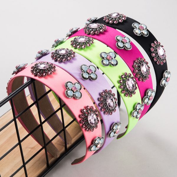 multicolor cloth with rhinestone multi-layer glass diamond hair band high-grade summer flower headband bright headdress, Silver
multicolor cloth with rhinestone multi-layer glass diamond hair band high-grade summer flower headband bright headdress, Silver
