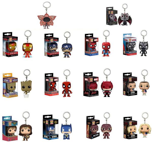 

funko pop keychain marvel stranger things spider-man captain america sailor moon harry potter game of thrones with box