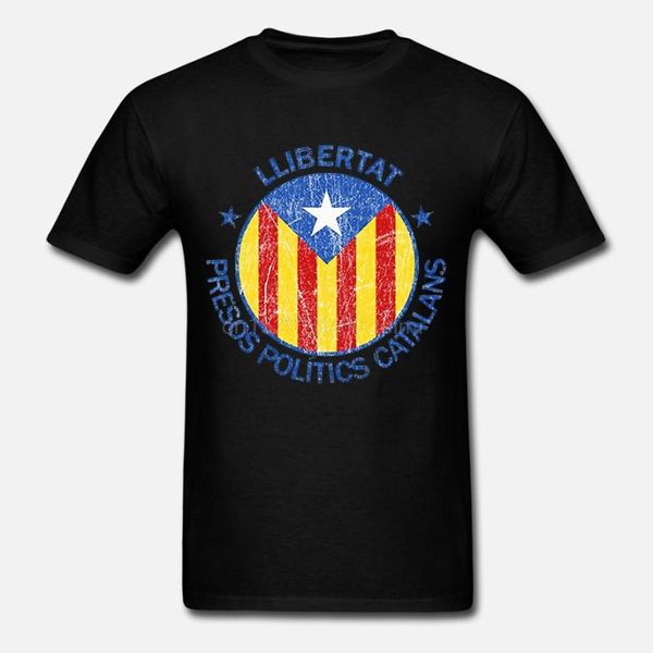 llibertat catalonia t-shirt om for viva la revolution independence, White;black 
llibertat catalonia t-shirt om for viva la revolution independence, White;black