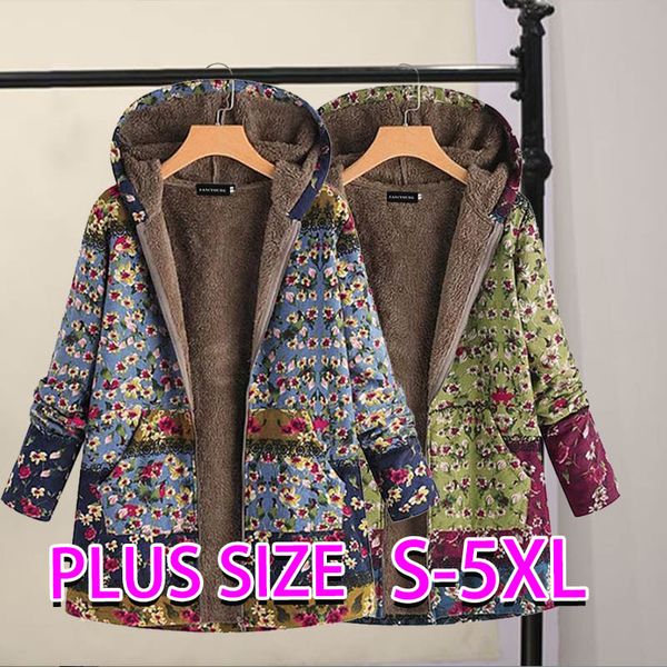 women's down & parkas women vintage floral pattern outwear coats warm windproof pocket zipper hooded clothes oversize cover up, Black
women's down & parkas women vintage floral pattern outwear coats warm windproof pocket zipper hooded clothes oversize cover up, Black
