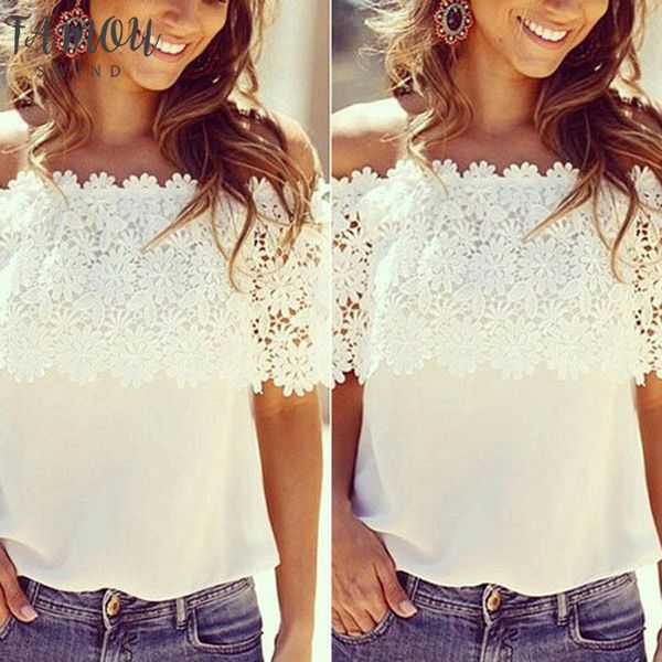 womens clothing fashion women summer lace crochet off shoulder chiffon shirt casual blouse, White
womens clothing fashion women summer lace crochet off shoulder chiffon shirt casual blouse, White