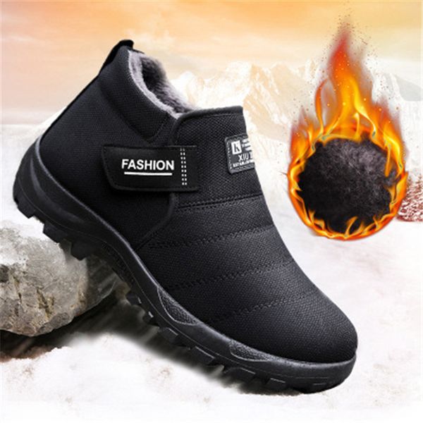 middle-aged men winter boots big yards short style snow boots warm fur antiskid outsole father grandfather boy ankle, Black
middle-aged men winter boots big yards short style snow boots warm fur antiskid outsole father grandfather boy ankle, Black