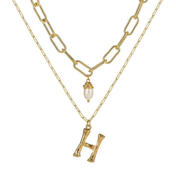 nz428-x 26-letter multi-layer necklace female personality natural pearl beads wild pendant popular lattice chain accessories, Silver
nz428-x 26-letter multi-layer necklace female personality natural pearl beads wild pendant popular lattice chain accessories, Silver