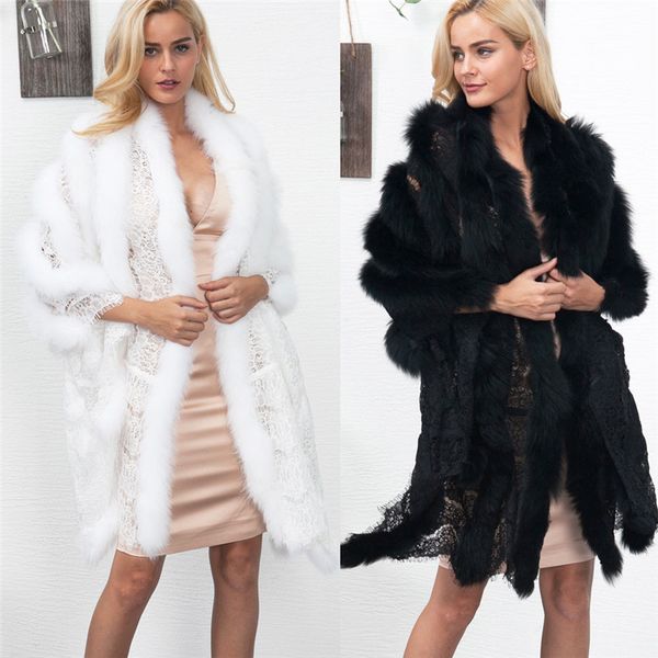 lace panelled womens winter coats faux fur coats dress shawl elegant luxury loose long sleeved fashion women coats, Black
lace panelled womens winter coats faux fur coats dress shawl elegant luxury loose long sleeved fashion women coats, Black