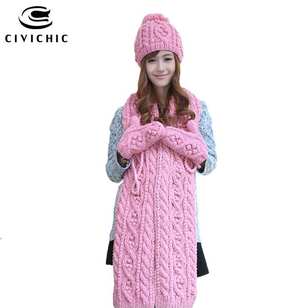 civichic fashion warm gift woman winter knit faux wool hat scarf glove 3pcs pompon beanies velvet mitten thick weave shawl sh194, Blue;gray
civichic fashion warm gift woman winter knit faux wool hat scarf glove 3pcs pompon beanies velvet mitten thick weave shawl sh194, Blue;gray