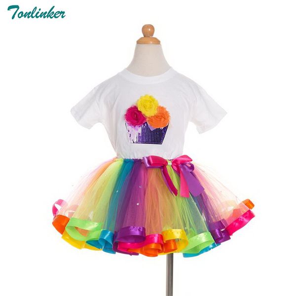 rainbow tutu skirts children kids girl clothes 2 pcs set summer girls clothing sets rainbow casual cotton short sleeve t-shirt, Black;red
rainbow tutu skirts children kids girl clothes 2 pcs set summer girls clothing sets rainbow casual cotton short sleeve t-shirt, Black;red