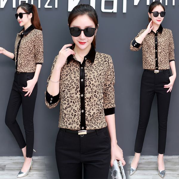 leopard print chiffon blouse women spring new arrival long sleeve lapel shirt large size fashion button down, White
leopard print chiffon blouse women spring new arrival long sleeve lapel shirt large size fashion button down, White