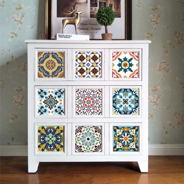 Retro Flower Pattern Style PVC Waterproof Self Adhesive Wallpaper Furniture Kitchen Bathroom Mediterranean DIY Tile Sticker Wall Decals
Retro Flower Pattern Style PVC Waterproof Self Adhesive Wallpaper Furniture Kitchen Bathroom Mediterranean DIY Tile Sticker Wall Decals
