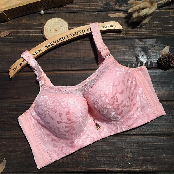 women's plus size bra full cup tube gathered underwear thin section push up bras, Red;black