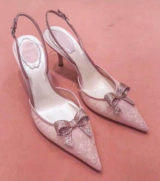moraima snc crystal butterfly-knot decorations woman sandal pointed toe mesh grid slingback party dress shoes pink, Black
moraima snc crystal butterfly-knot decorations woman sandal pointed toe mesh grid slingback party dress shoes pink, Black