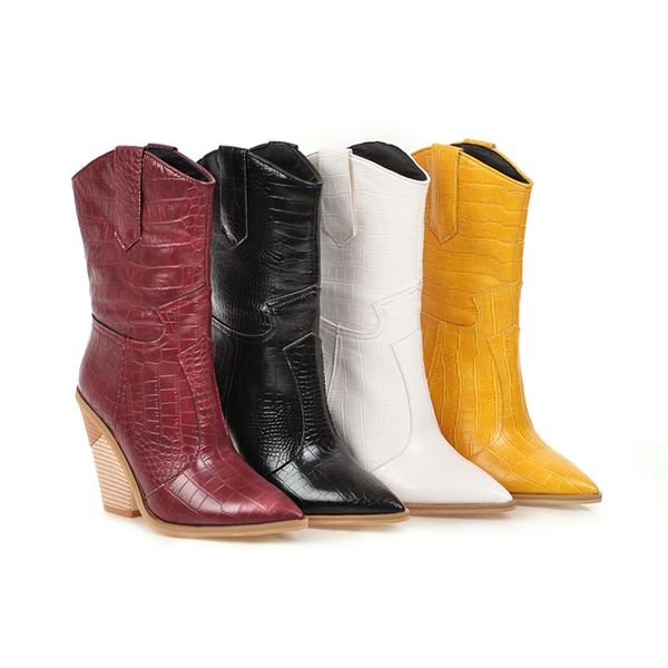 pu leather women walking boots western cowboy ankle high boots chunky high heels 10cm motorcycle short plush warm winter, Black
pu leather women walking boots western cowboy ankle high boots chunky high heels 10cm motorcycle short plush warm winter, Black
